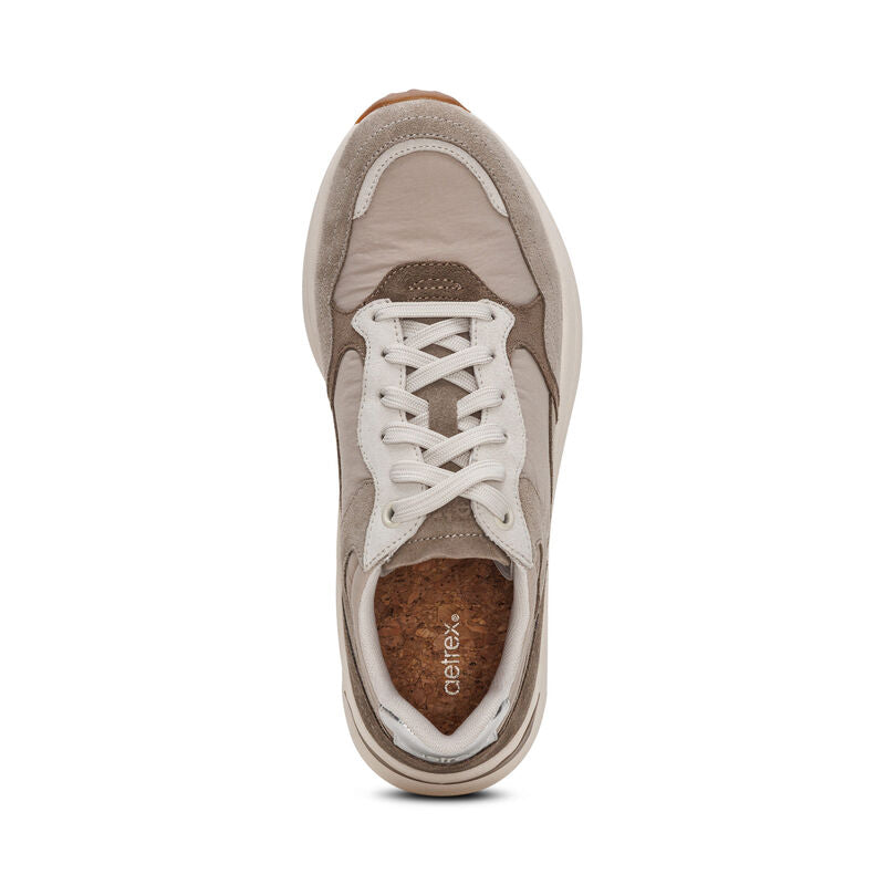 Molly Lace Up Women Sneakers Taupe - Aetrex Middle East